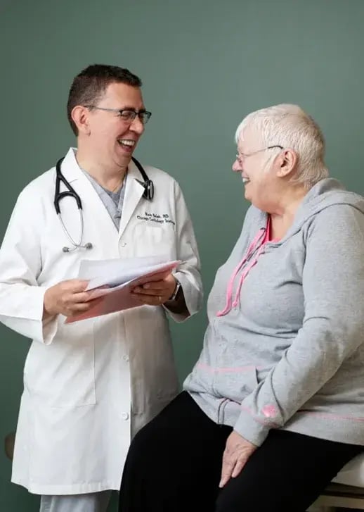 Photo of doctor with elderly patient